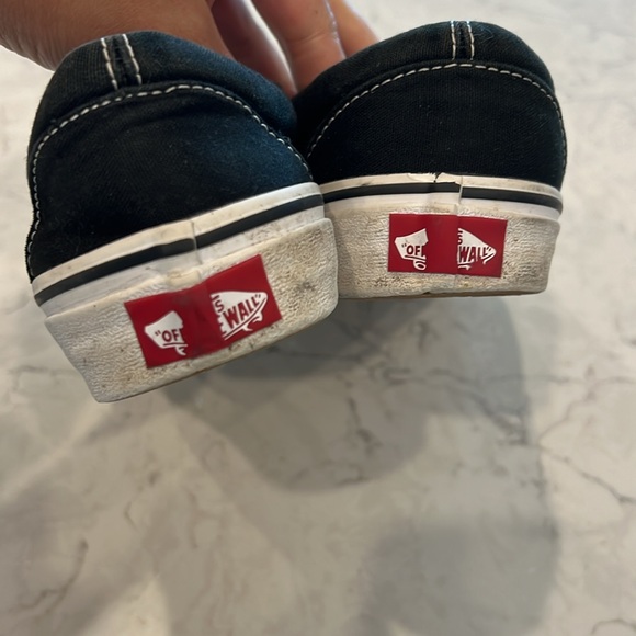 Vans Black and White Classic Slip Ons - Picture 5 of 8